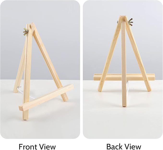 12PCS Wood Easels, 9 Inches Tabletop Easels, Art Craft Painting Easel Stand for Artist Adults Students