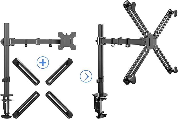 Pholiten VESA Mount Bracket Adapter Monitor Arm Mounting Kit for Screen 13 to 27 inch,75mm or 100mm VESA