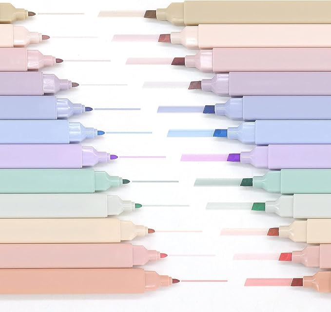 Dacono 12 Bible Highlighters, Aesthetic Highlighter, Pastel Highlighters Assorted Colors, Bible Highlighter and Pens No Bleed, Bi-ble Study Supplies, Aesthetic School Supplies