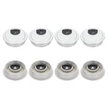 PATIKIL 50mm Desk Grommet, 8pcs Desk Cord Hole Cover Desk Cable Hole Grommet Cover Sturdy ABS Plastic Round for Cables Cabinets Desktop Equipment Wiring Organizing,Flat Type, Silver