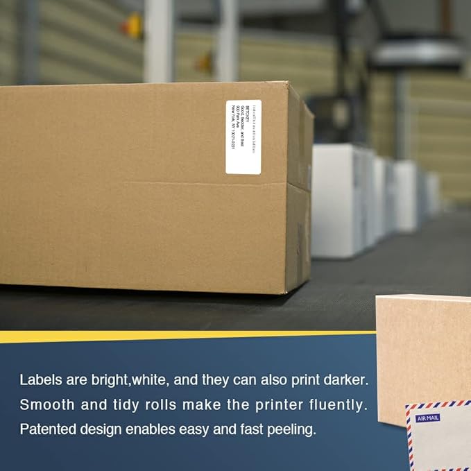 BETCKEY - Compatible Address/Barcode Labels Replacement for Brother DK-1209 (2-3/7" x 1-1/7"), Use with Brother QL Label Printers [20 Rolls/16000 Labels]