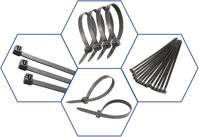 Zip Ties, Cable Ties, 1000Pcs 6Inch 40Lb Tensile Strength Black Premium Self-Locking Nylon Zip Ties For Home Office, Garden, Workshop Fences