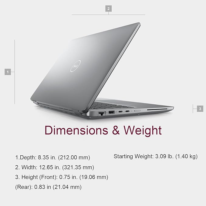 Dell Latitude 5450 5000 Business AI PC Laptop (14" FHD, Intel 12-Core Ultra 5 135U (> i7-1355U), 16GB DDR5 RAM, 512GB SSD), 2x Thunderbolt 4, 1080p RGB HDR Webcam, Backlit, Ethernet, Win 11 Pro