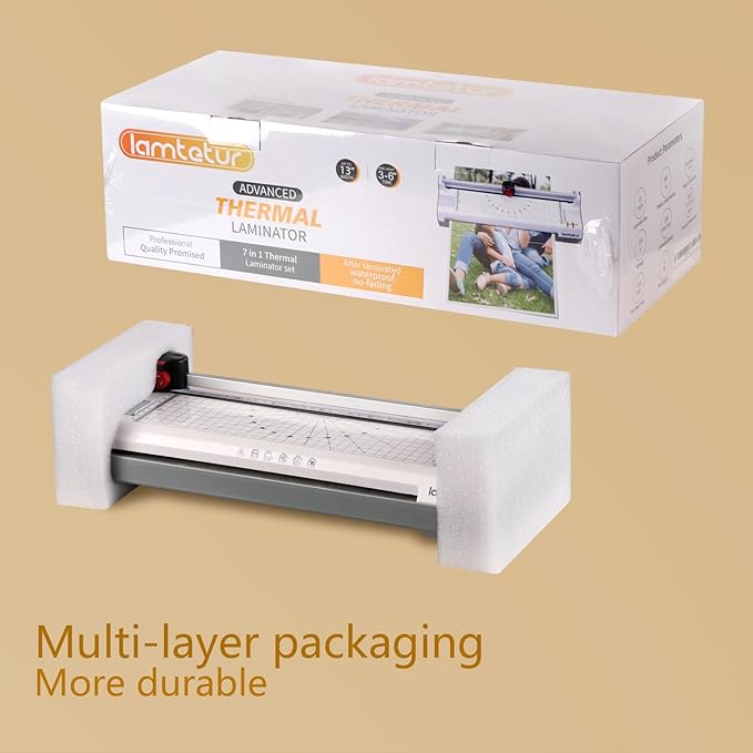 Laminator Machine 11X17 with 70Letter Size Laminating Sheets for A3/A4,13Inch Wide Thermal Hot&Cold 2Roller Lamination Laminated 3-5mil for Office Home School Teacher,with Paper Cutter,Corner Rounder