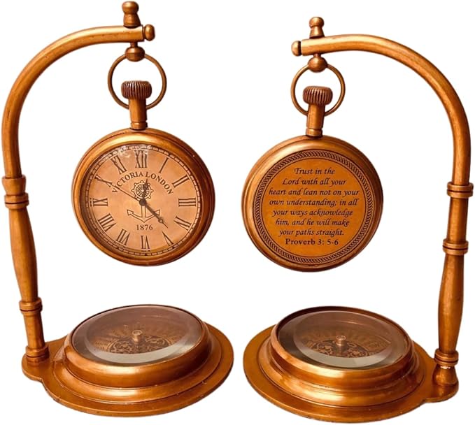 ALADEAN Decorative Table Compass | Desk Compass - Decorative Shelf Compass Vintage Table Top Decorative Gift (My Love)