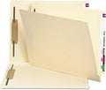 Smead Shelf-Master End Tab File Folders, 250 Count, Manila, Reinforced Straight-Cut Tabs, 2 Fasteners, Letter Size (34125)