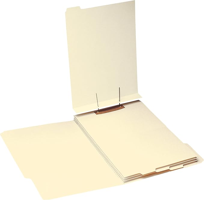 Smead Stackable Folder Divider with Fastener, Bottom 1/5-Cut Tab, Legal Size, Manila, 50 per Box (35650)