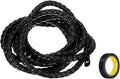MECCANIXITY Spiral Cable Wrap 9.8ft/3.0M 8mm Cable Management Sleeve PP Insulation Cord Organizer for Computer Wire Power Cable Gas Pipe Black with Tape