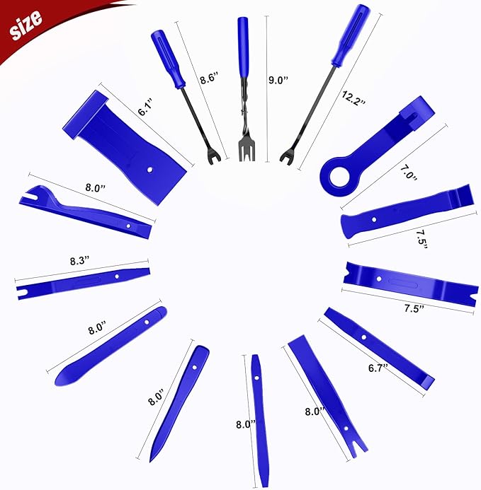 Nilight 238Pcs Trim Removal Tool, Auto Push Pin Bumper Retainer Clip Set Fastener Terminal Remover Tool Adhesive Cable Clips Kit Car Panel Radio Removal Auto Clip Pliers
