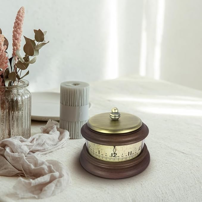 Presentime & Co. Louis XVI Mantel Clock, Desk & Shelf Clock, Retro Tabletop Clock for Living Room, Bedroom, Shelf Decoration, Fireplace, Farmhouse Decor, Walnut Brown Finish.