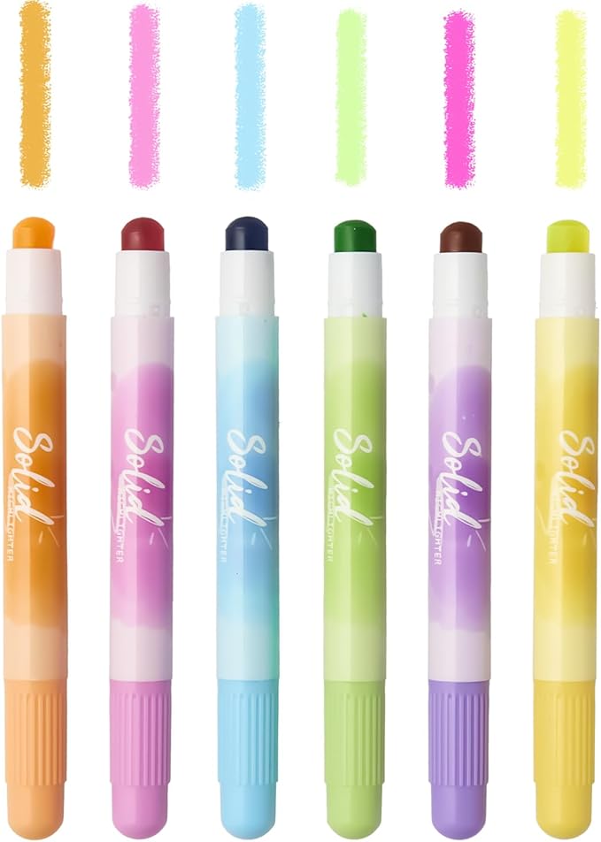 chosch No Bleed Gel Highlighter, Bible Highlighters, Assorted Colors, Pack of 6 X 2 Sets (6 PACK x 2 SETS)