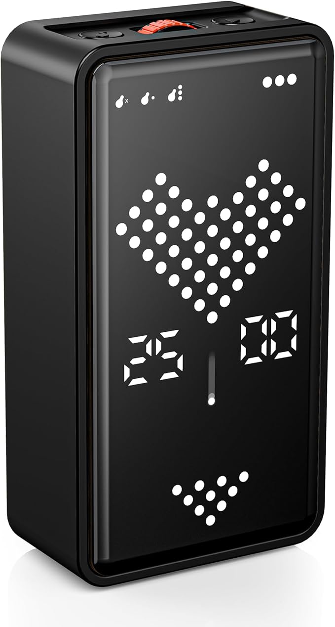 Sand Timer, Digital Hourglass Timer, Rechargeable Magnetic Visual Timer with Large LED Display, Adjustable Volume for Classroom, Cooking, Fitness, Baking, Kids Learning & Teaching (Black)