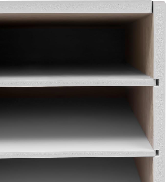 Literature Organizer 27 Slots Compartments Desktop File Sorter Mail Center Paper Storage Cabinet Home & Office Mailbox School Classroom Keepers (Grey)