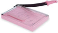 Guillotine Paper Cutter, Heavy Duty 12-Sheet Capacity Trimmer for Cardstock, Photos, Scrapbooking, Office, Classroom, Studio (Pink)