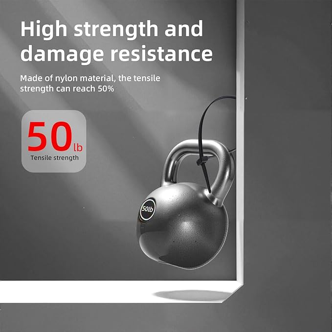 600 Pcs 8 Inch Cable Zip Tie, ORWUDIZ Multifunctional Tie, Nylon 66 Material, Tensile Strength 50 Lbs, Black, Cable Binding Classification, Suitable for Industrial, Outdoor, Home, Office Use