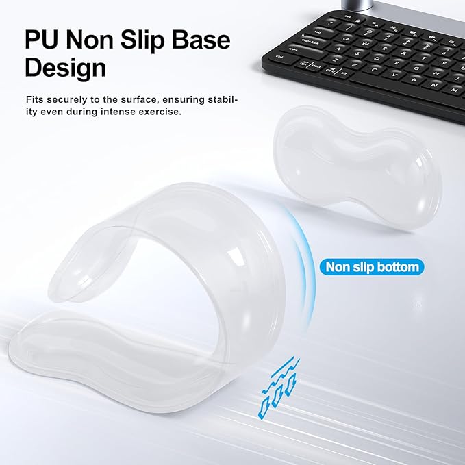Gel Keyboard and Mouse Wrist Rest Set, Comfort Ergonomic Wrist Support, for Wrist Pain Relief, Computer Keyboard Wrist Rest (Transparent)