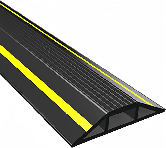 10FT Floor Cord Cover, Heavy Duty PVC Floor Cable Cover,Wire Cover to Protect Wire Prevent Cable Trips for Home Office,Cavity Size 0.94" by0.4