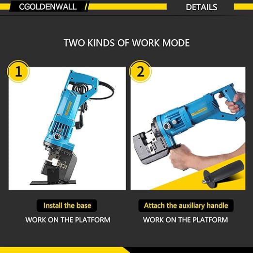 CGOLDENWALL 1200W Hydraulic Hole Punch Electric Hydraulic Hole Punching Tool Hole Digger for Steel Plate Iron Plate Aluminum Plate CE&ROHS Certificate 110V
