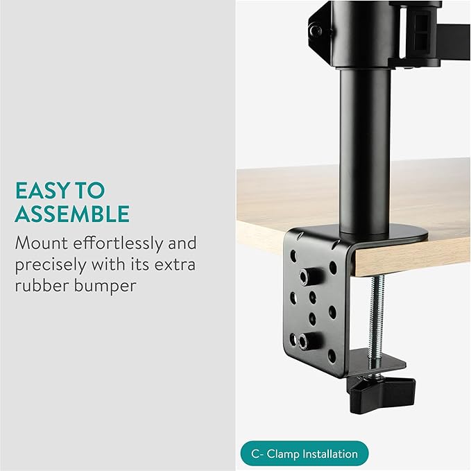 Navaris Book Stands with Clamp - Book Holder for Reading - Wood Books Stand - Works with Music, E-Readers or Tablets - 13.39 x 17.72 x 21.65 (34 x 45 x 55 cm)