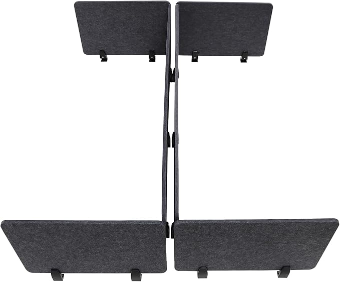 Desk Divider,Modern Stand Up Desk Store Focus Raw Clamp-On Acoustic Desk Divider Mounted Privacy Panel,Sound Blocking Desk Divider,Desktop Mounting (59inx16in)