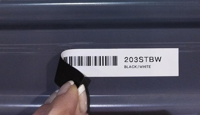 Epson LABELWORKS 212MTBWPX-4.9 Genuine Magnetic Tape Cartridge - Black on White Magnet Label Maker Tape - 1/2" (12MM) Wide, 4.9 ft, White