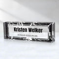 Custom Name Plate for Desk, Desk Name Plate Personalized, Office Decor for Women Men, Acrylic Desktop Accessories, Office Gifts for Coworkers Boss Teacher, Employee Appreciation Gifts (Black Marble)