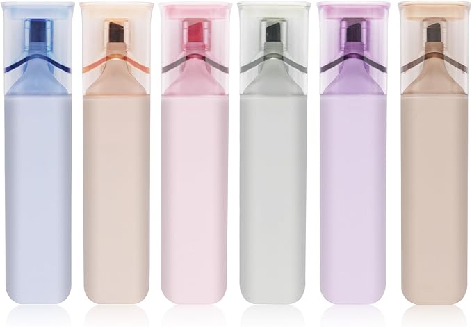 Dacono Pastel Highlighter Set, Chisel Tip, Tank Style, 6 Pack Morandi Colors, Cute No Bleed Bible Highlighter, with Large Ink Reservoir for Extra Long Marking Performance, Back to School Supplies