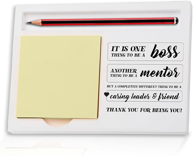 It is One Thing to Be A Boss, Thank You Appreciation for Women Men Boss Mentor Leader Wood Self-Stick Note Pad Holders ZBA3