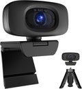 Combess Webcam for PC,Full HD 2K Webcam with Dual Noise Cancelling Microphones, Privacy Cover and Tripod for Web Auto Focus,Camera for Desktop Computer/Zoom/Skype/Team/Laptop