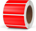 Meitaat Red Rectangle Stickers 2 x 1 Inch Color Coding Labels Vinyl Roll Self-Adhesive Waterproof Removable 500 PCS