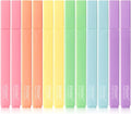 Piochoo Aesthetic Highlighters,12pcs Chisel Tip Highlighter, Pastel Candy Colors, Cute Assorted Colors Highlighter, Bible Highlighters and Pens No Bleed for Bible Pages