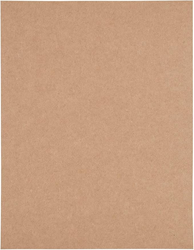 JAM PAPER Full Sheet Shipping Labels - Printable Sticker Paper - 8 1/2 x 11 - Brown Kraft - 10 Full Pages/Pack