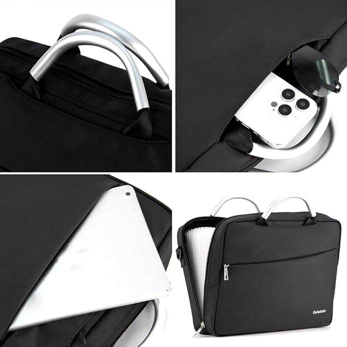 Accordian File Organizer with Handle,Folder with Zipper & Labels,12 Pocket Expanding File Folder