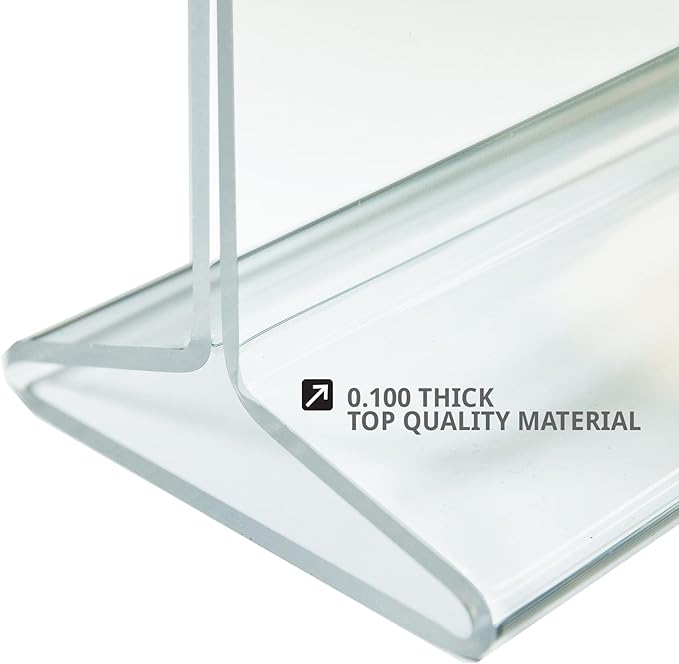 Azar Displays 142708 6-Inch Width by 5.5-Inch Height Top-Load Acrylic Sign Holder, 10-Pack