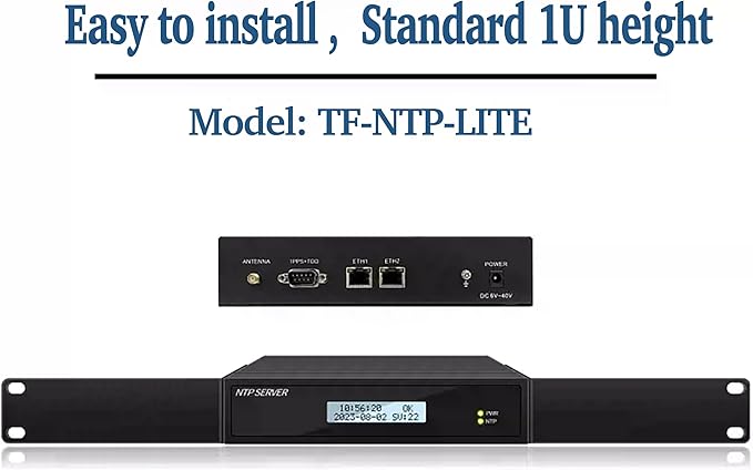 GPS NTP Network Time Server with Dual Ethernet Ports,Supports AC/POE Power,Accurate Time Sync for Network Devices.