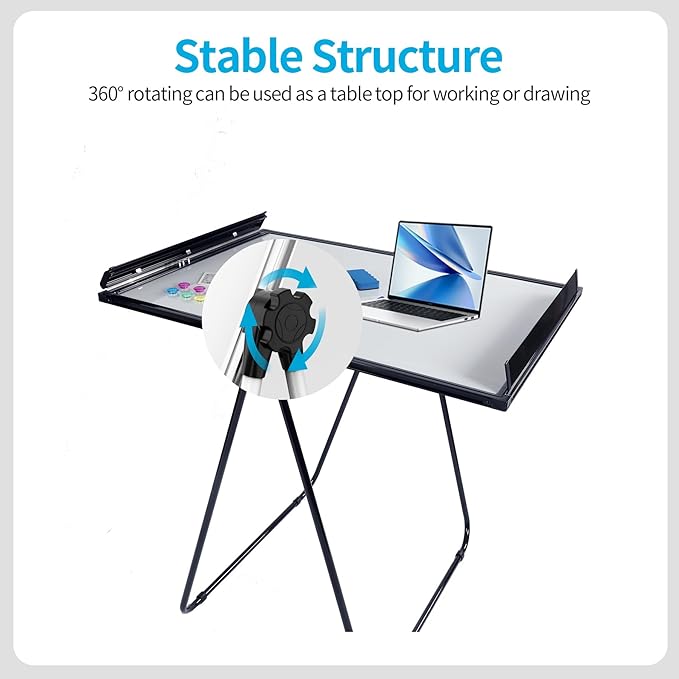 40"x28" U Stand Double Sided Magnetic Dry Erase Board Easel Stand, Whiteboard with Flipchart Paper Pad (25 Sheets)- Height Adjustable Standing Whiteboard for Modern Home Office, Homeschool & Studio