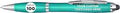 DISCOUNT PROMOS Custom Plastic Stylus Pens Set of 100, Personalized Bulk Pack - Black Ink, Great for Office, School, Business, Tradeshows, Events - Teal