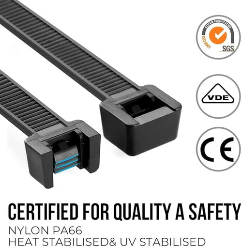 36 Inch Ultra Heavy Duty Zip Ties,50 Piece Multi-Purpose UV Cable Ties with 200 Pounds Tensile Strength