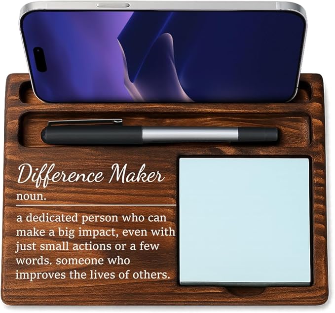Difference Maker Bosses Day Gifts for Women Men Manager Sticky Note Holder Funny Office Decor for Women National Boss Day Decorations Gifts for Men Supervisor Leader HR Office Desk Decor A08