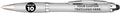 DISCOUNT PROMOS Custom Plastic Stylus Pens Set of 10, Personalized Bulk Pack - Black Ink, Great for Office, School, Business, Tradeshows, Events - Silver