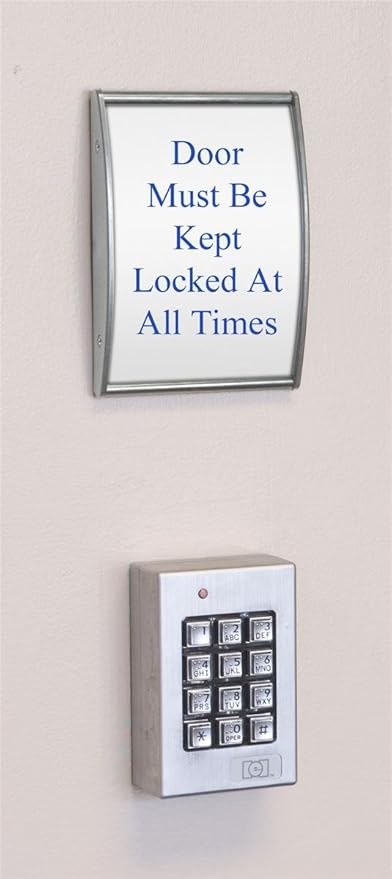 Silver Curved Design Office Directory Signs With Non-glare Lens for Displaying 4 x 5-5/8-Inch Graphics, Vertical Or Horizontal Display - Sold In Sets Of 5