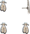 Ballet Slipper Push Pins - Silver Ballet Slippers Map Pins for Cork Boards, Maps, or Lapel Use - Designed in USA - Set of 4