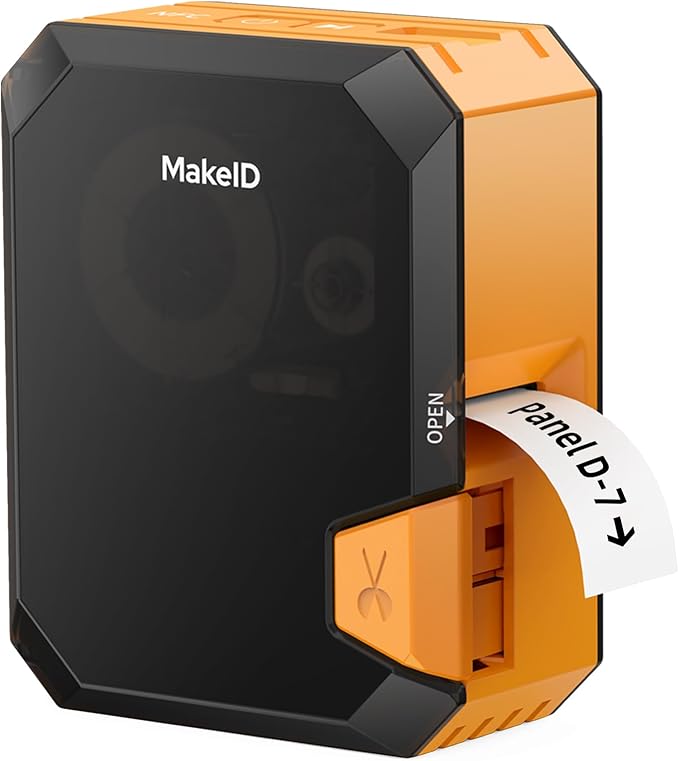 Makeid P31S Industrial Label Maker, Portable Bluetooth Printer with 0.75" x 19.68ft L Label, Wire and Cable Labeling Machine for Job Sites, Heat Shrink Tubing Labeler Updated Version