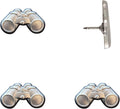 Binoculars Push Pins - Silver Bird Watching Map Pins for Cork Boards, Maps, or Lapel Use - Designed in USA - Set of 4