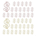 OWLFAVO 40pcs Dollar Shape Paper Clips with Clear Box, Rose Gold and Yellow Gold, Funny Cute Paperclips Bookmarks Planner Clips for Fun Office Supplies School Gifts Wedding Decoration