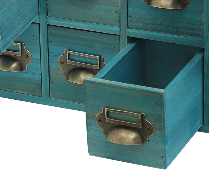 Vintage 12-Drawer Storage Cabinet – Multipurpose Desktop Organizer for Office, Craft & Home