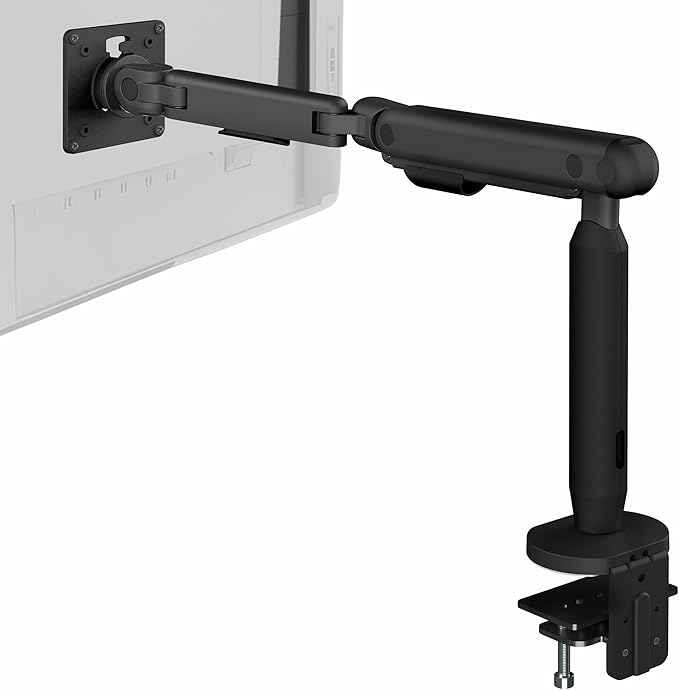 VIVO Flexible Mechanical Arm Single Ultrawide Monitor Desk Mount for Up to 35 inch Screens, Heavy Duty Clamp, Holds Ultra Wides Up to 24.2 lbs, Black, STAND-V10PH