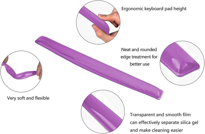 Gel Keyboard & Mouse Wrist Rest Set - Keyboard Wrist Rest Pad & Mouse Support for Office Gaming Pad Computer Laptop Ergonomic Comfortable Pain Relief- Pad Set