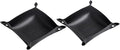 SANQIANWAN Leather Jewelry Valet Tray for Women and Man, Portable Entryway Table Tray Bedside Nightstand Desk Tray Small Catchall Travel Dish Plate for Key,Wallet,Watch,Coin (2PCs Black-B)