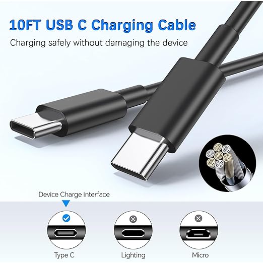 iPhone 17 Charger Fast Charging,2Pack 45W USB C Charger Block Power Adapter&10FT Type C USB C to C Cable Cord for iPhone 17 Pro Max/17 Air/17 Pro/17/16e/16 Plus/15 Pro Max,iPad Pro/Mini/Air,Galaxy S25